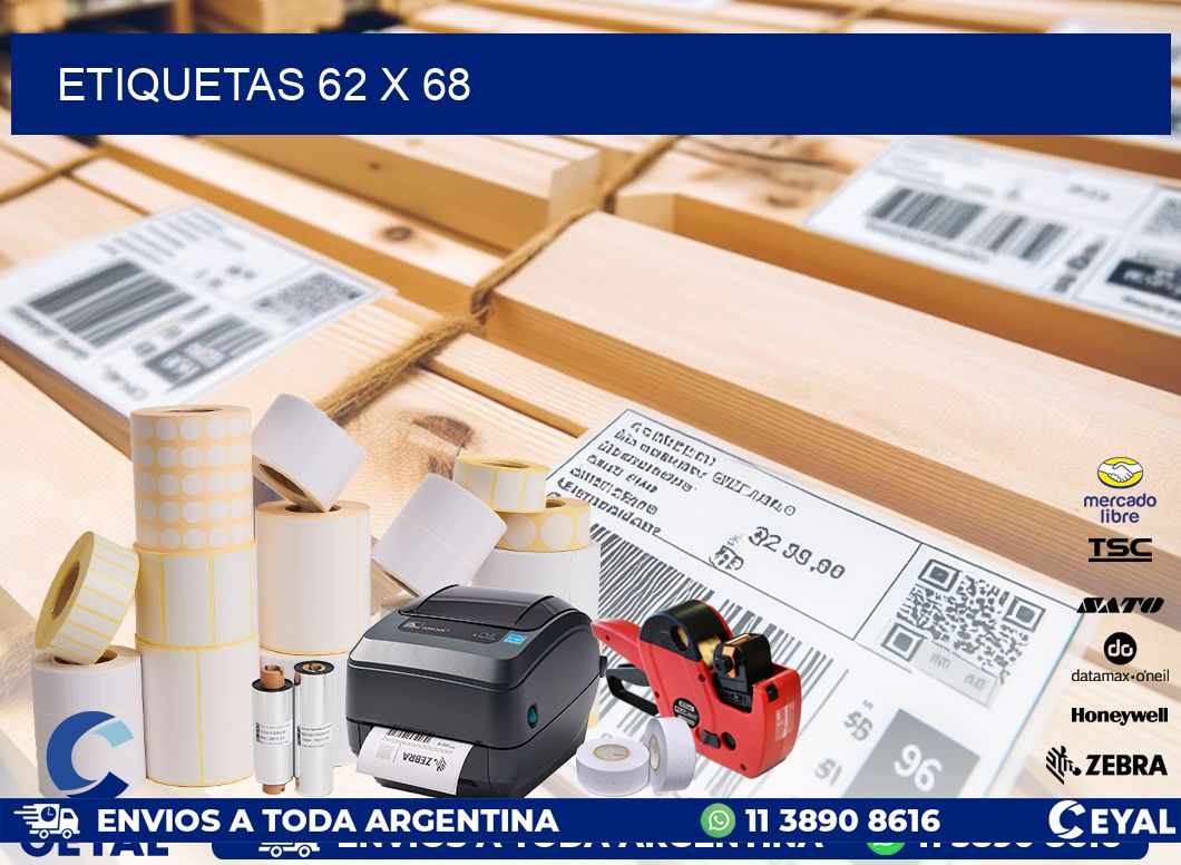 ETIQUETAS 62 x 68