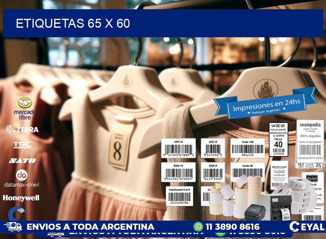 ETIQUETAS 65 x 60
