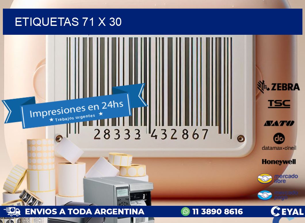 ETIQUETAS 71 x 30