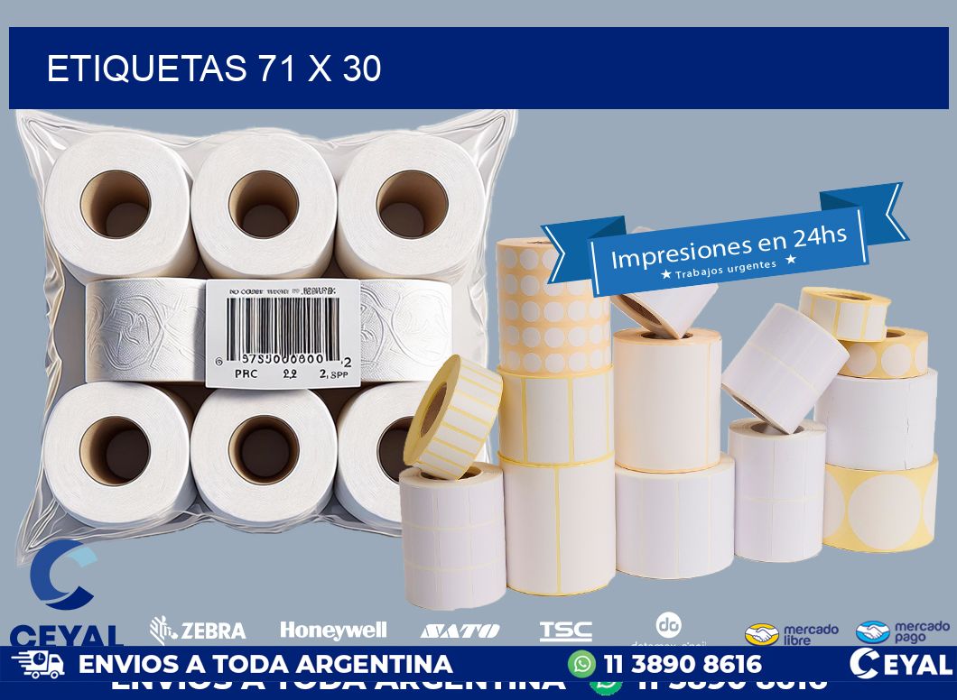 ETIQUETAS 71 x 30