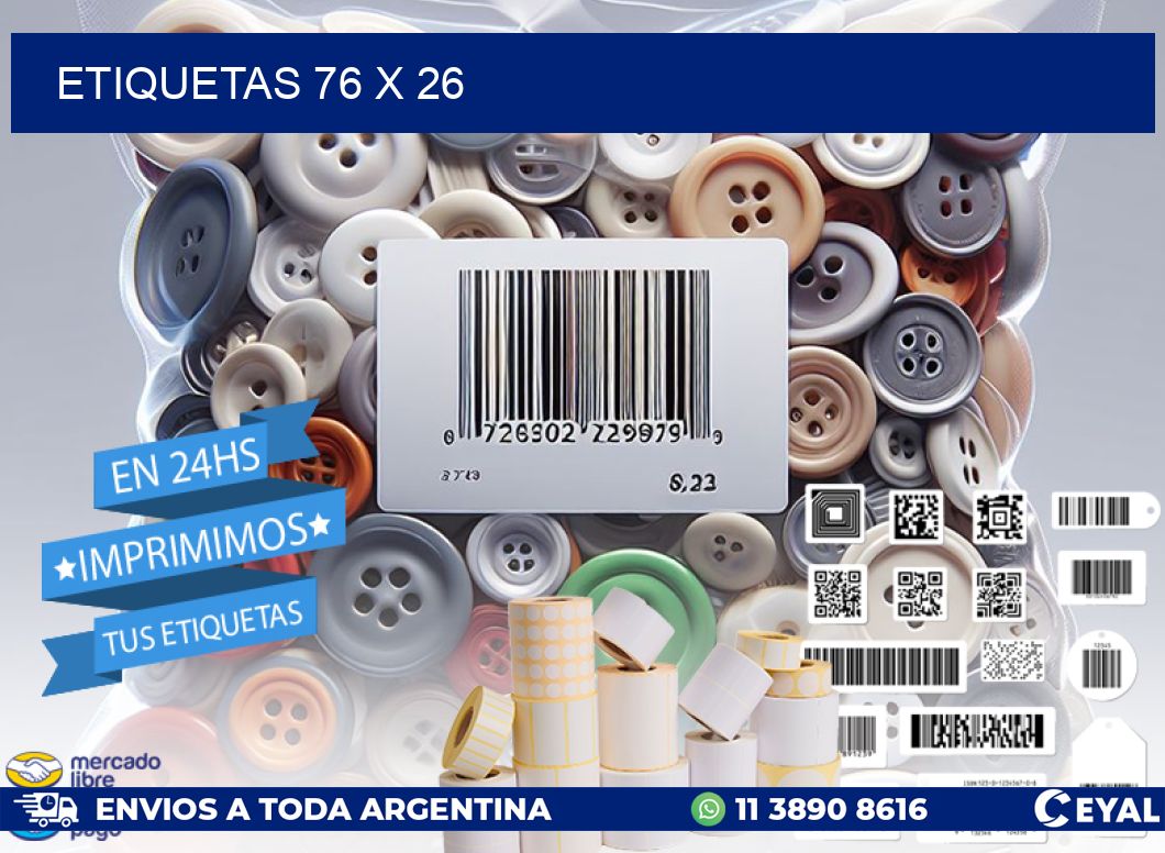 ETIQUETAS 76 x 26