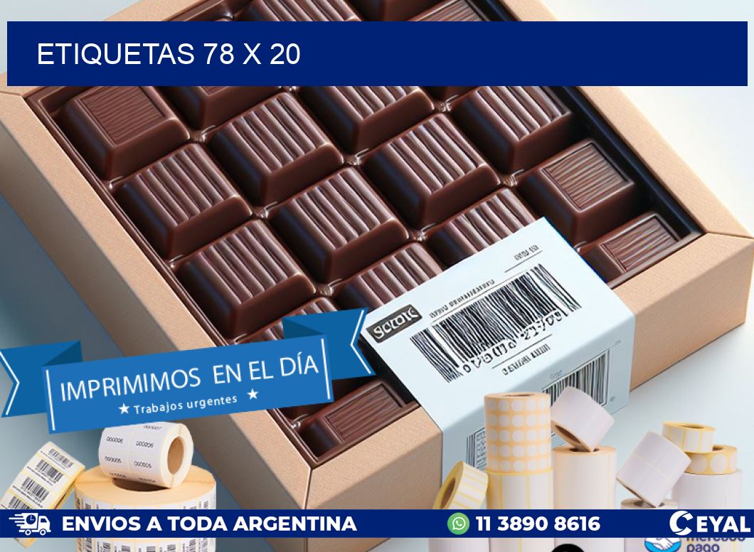 ETIQUETAS 78 x 20