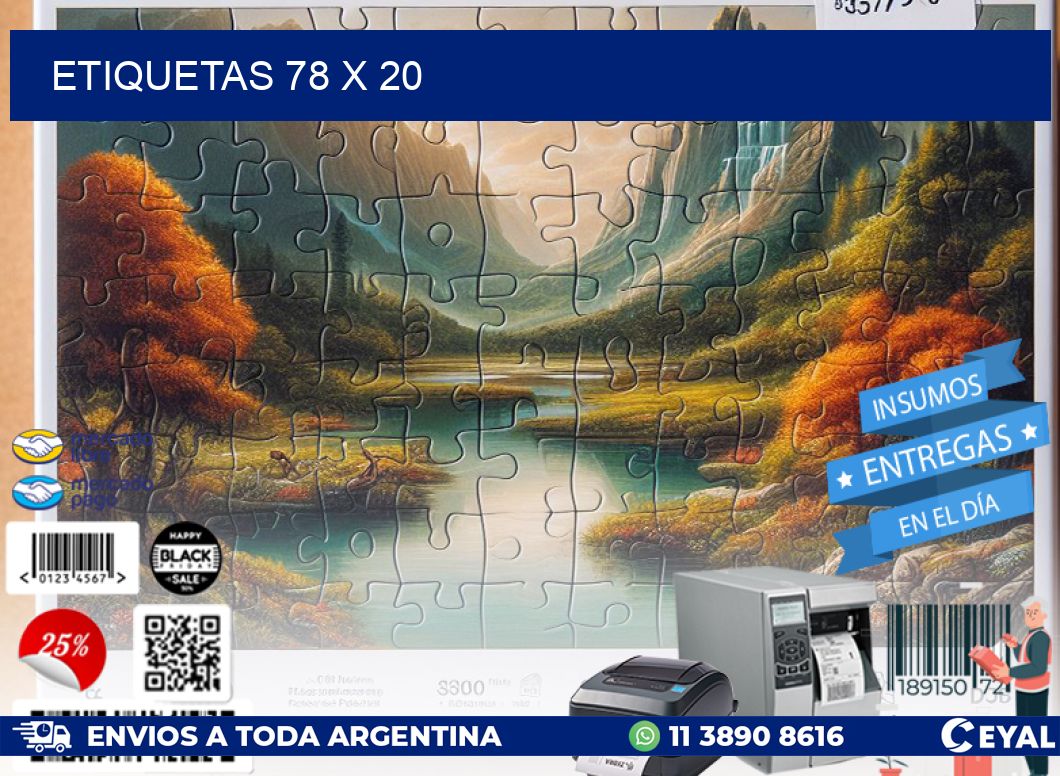 ETIQUETAS 78 x 20