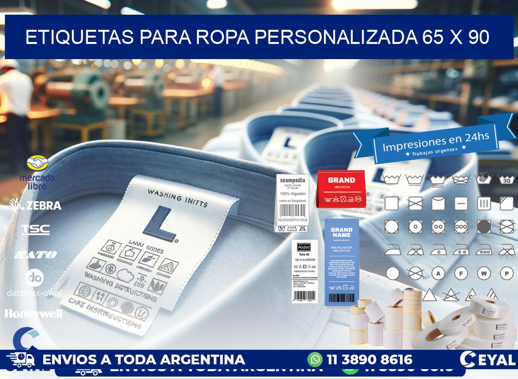 ETIQUETAS PARA ROPA PERSONALIZADA 65 x 90