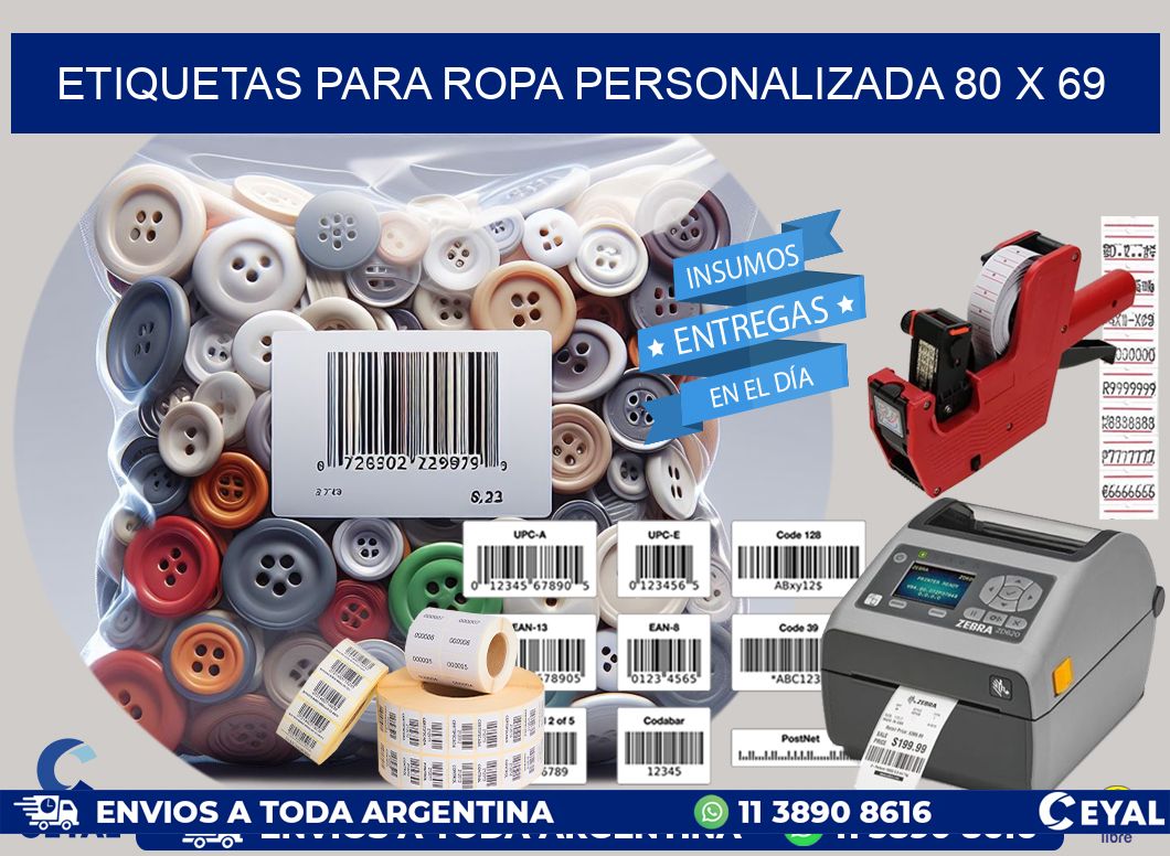 ETIQUETAS PARA ROPA PERSONALIZADA 80 x 69