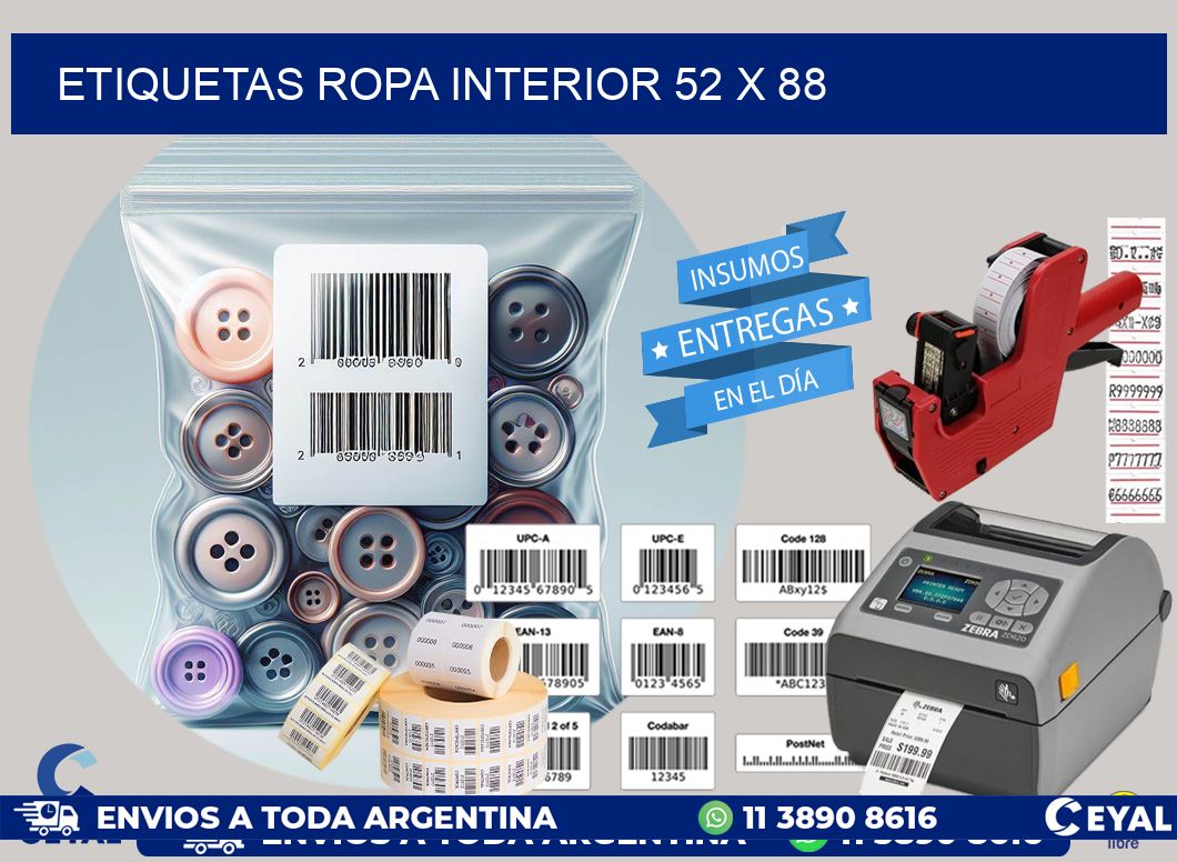ETIQUETAS ROPA INTERIOR 52 x 88