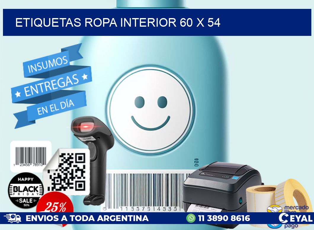 ETIQUETAS ROPA INTERIOR 60 x 54