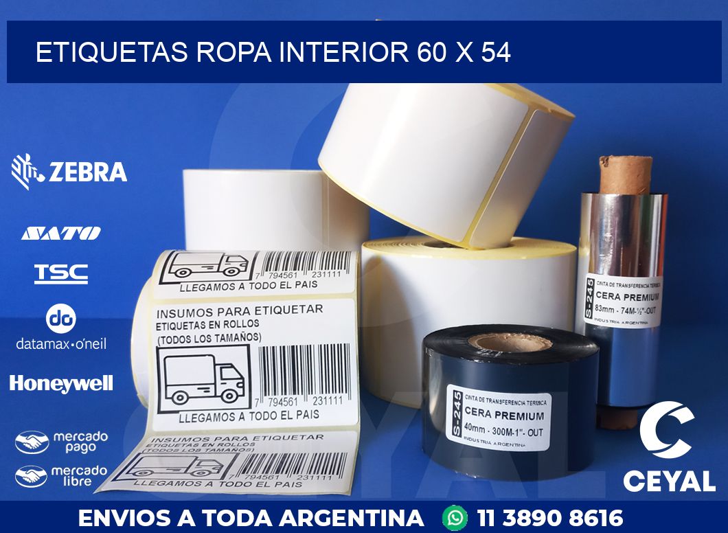 ETIQUETAS ROPA INTERIOR 60 x 54