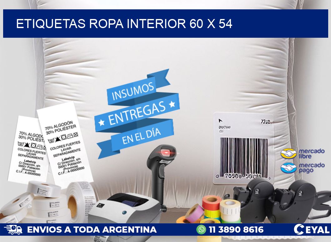 ETIQUETAS ROPA INTERIOR 60 x 54