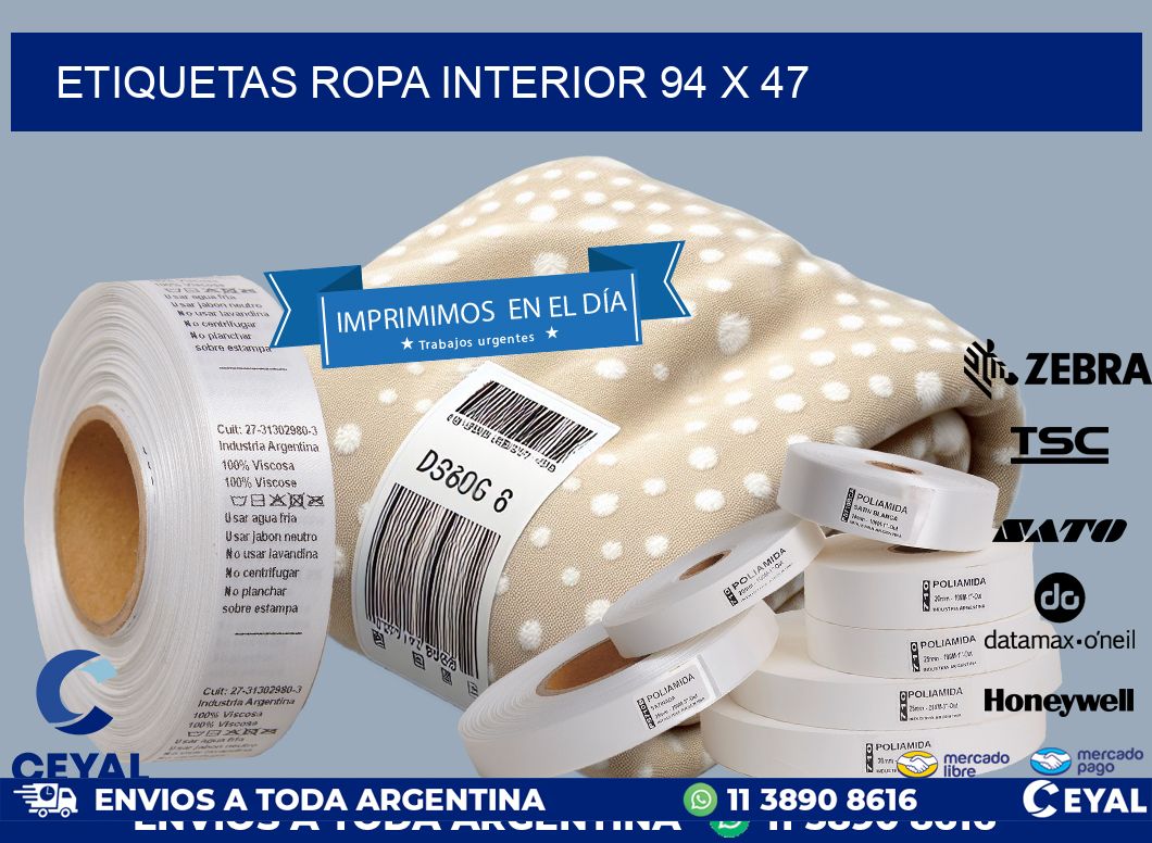 ETIQUETAS ROPA INTERIOR 94 x 47