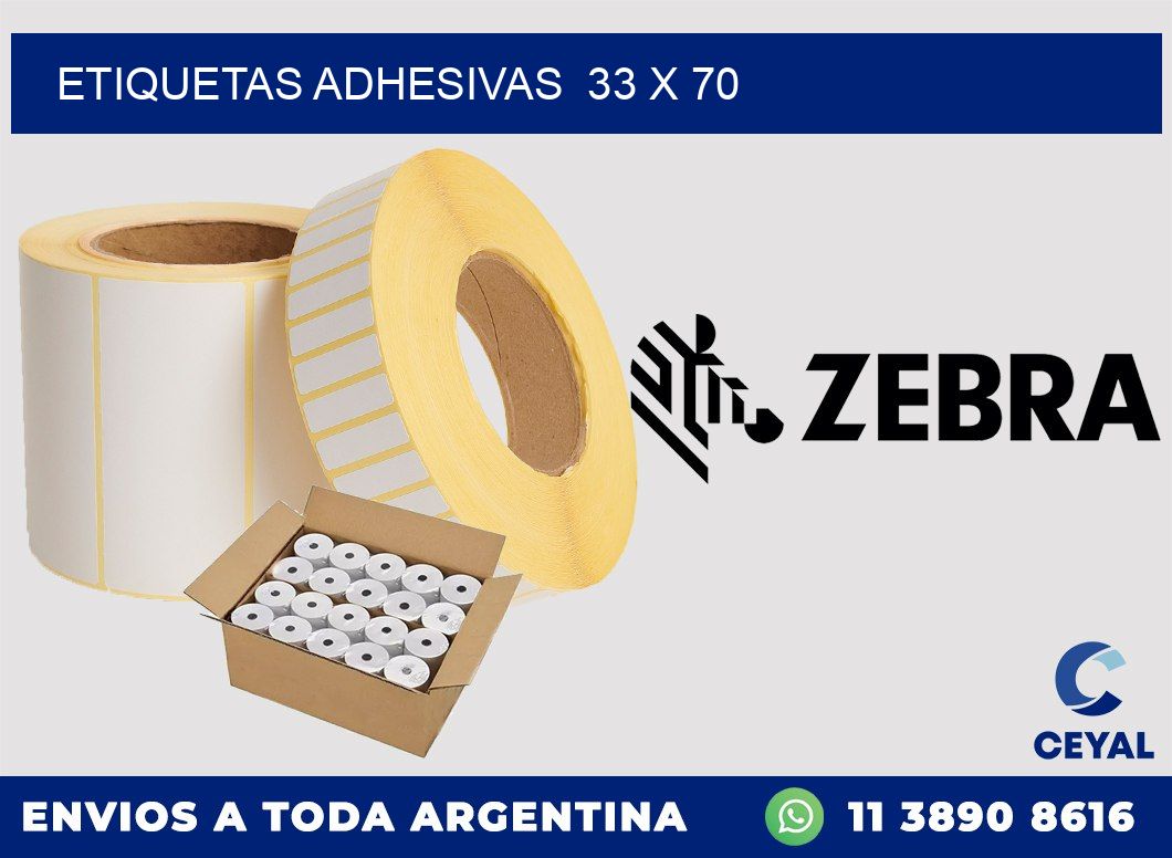 ETIQUETAS ADHESIVAS  33 x 70