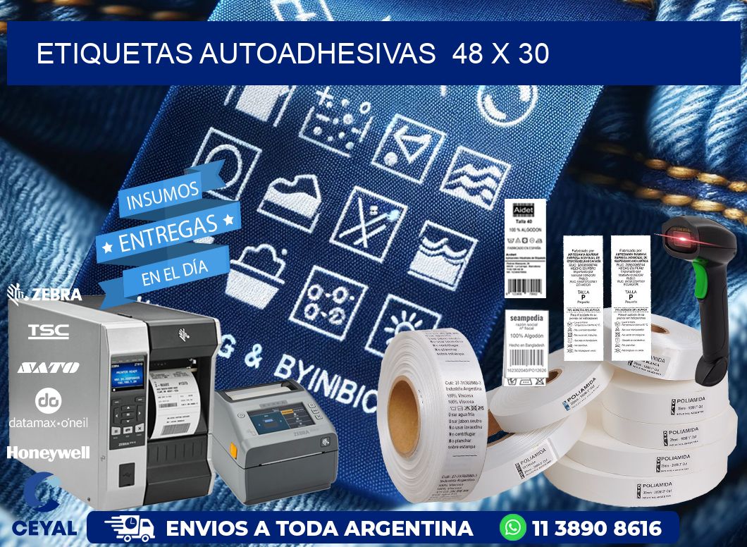 ETIQUETAS AUTOADHESIVAS  48 x 30