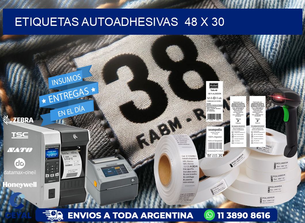ETIQUETAS AUTOADHESIVAS  48 x 30