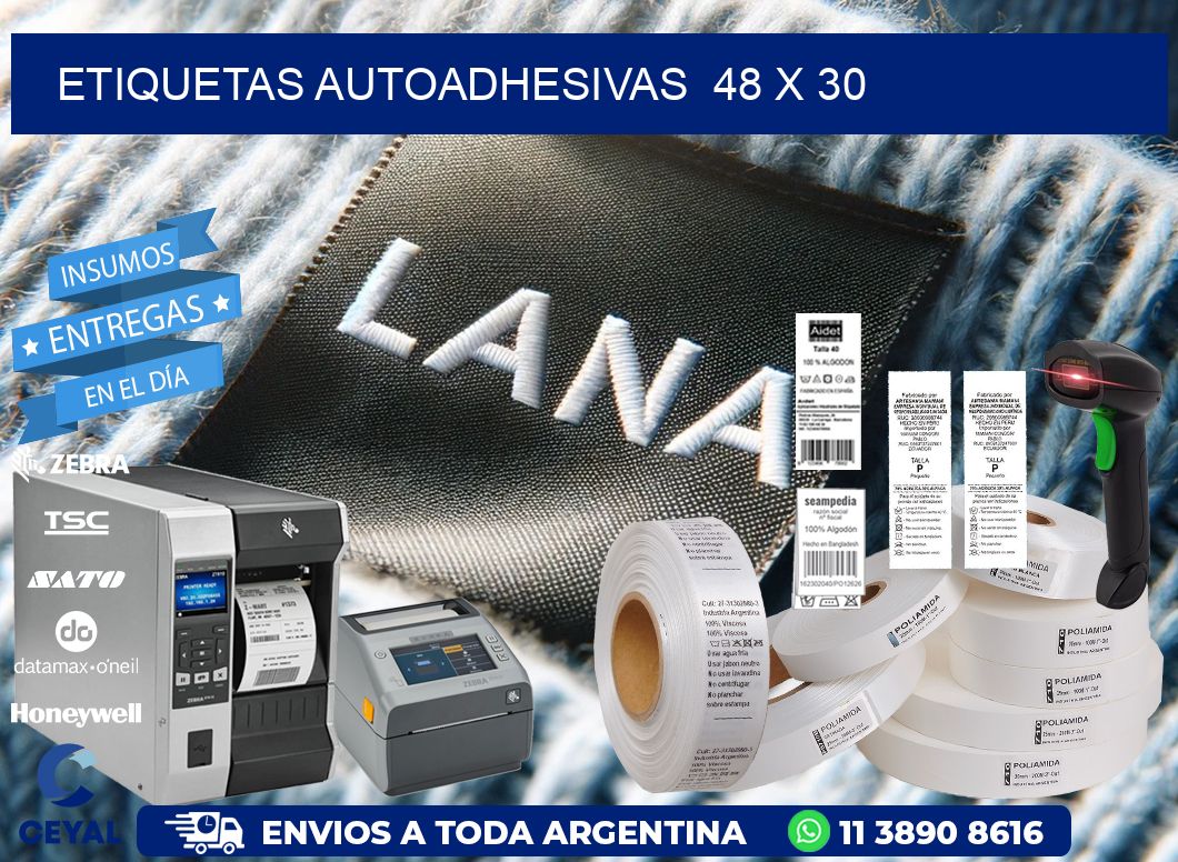 ETIQUETAS AUTOADHESIVAS  48 x 30