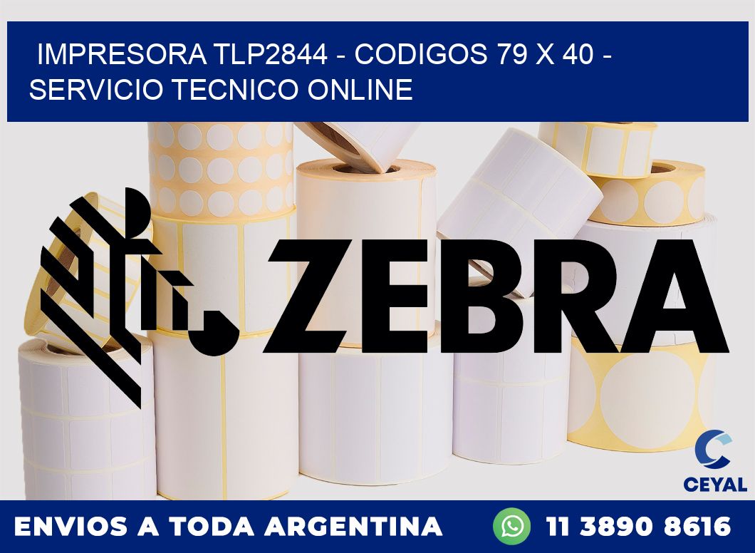 IMPRESORA TLP2844 - CODIGOS 79 x 40 - SERVICIO TECNICO ONLINE