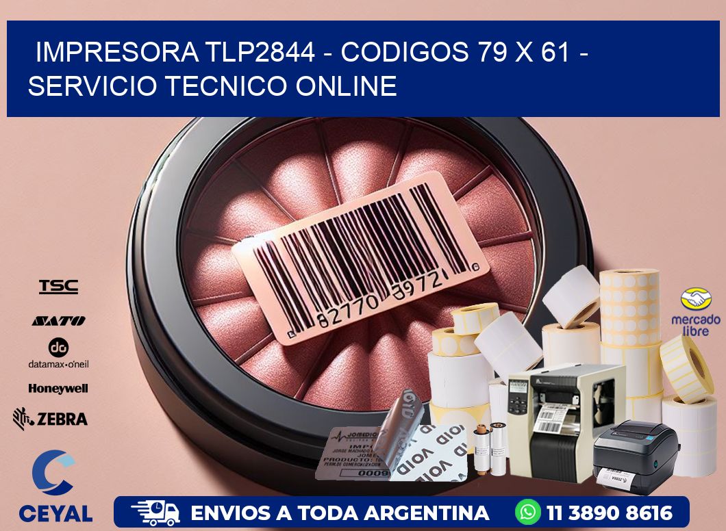 IMPRESORA TLP2844 - CODIGOS 79 x 61 - SERVICIO TECNICO ONLINE