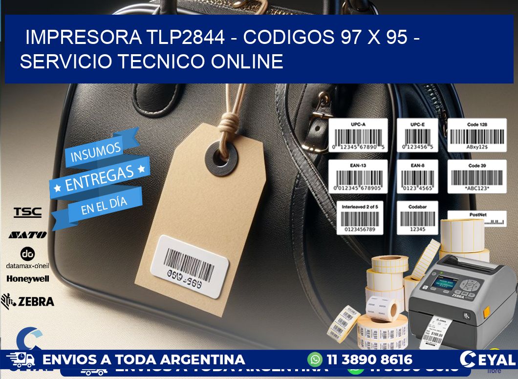 IMPRESORA TLP2844 - CODIGOS 97 x 95 - SERVICIO TECNICO ONLINE