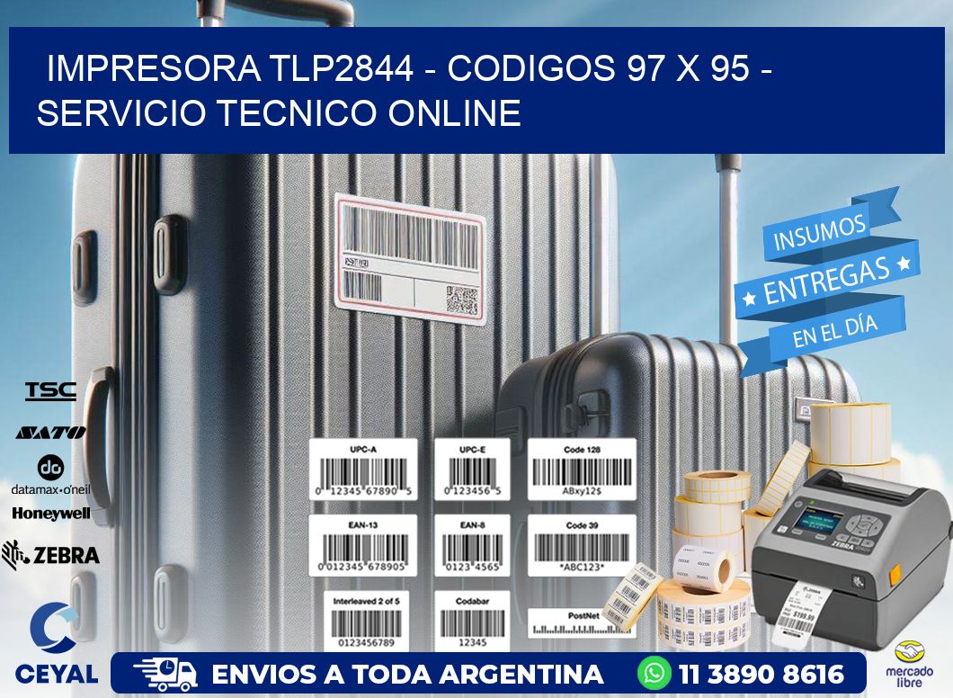 IMPRESORA TLP2844 - CODIGOS 97 x 95 - SERVICIO TECNICO ONLINE