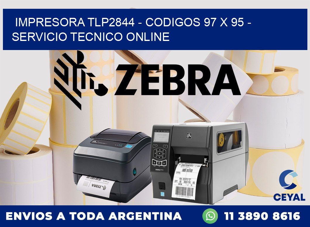 IMPRESORA TLP2844 - CODIGOS 97 x 95 - SERVICIO TECNICO ONLINE