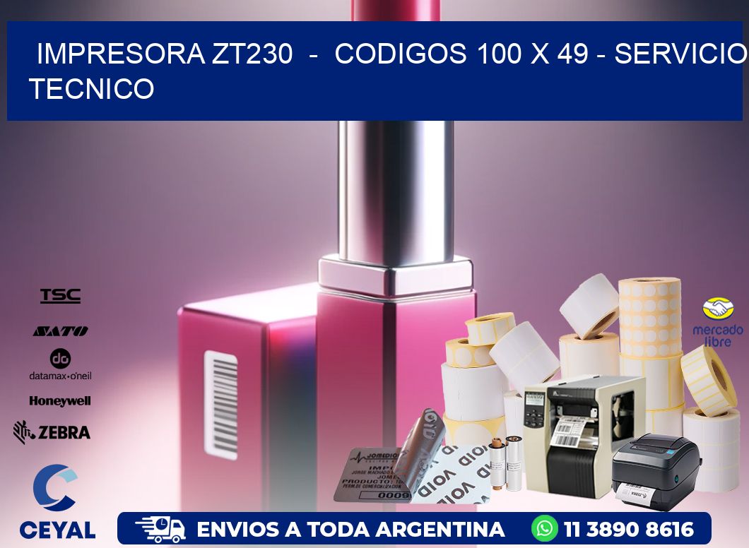 IMPRESORA ZT230  -  CODIGOS 100 x 49 - SERVICIO TECNICO