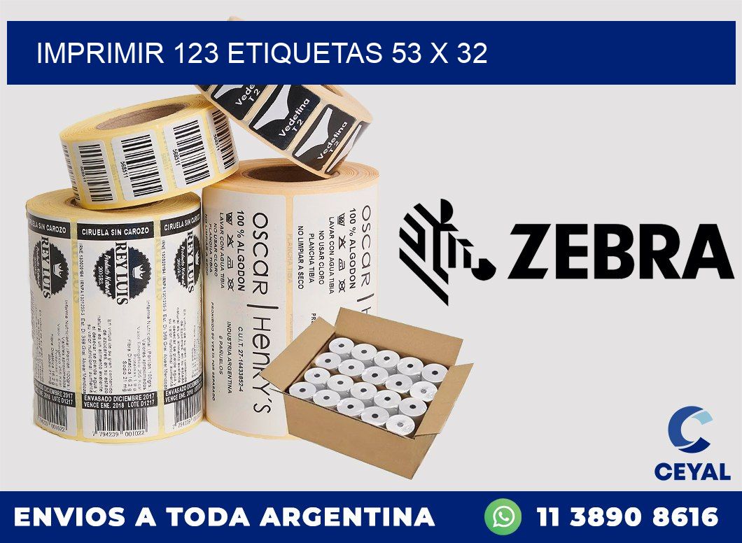 IMPRIMIR 123 ETIQUETAS 53 x 32