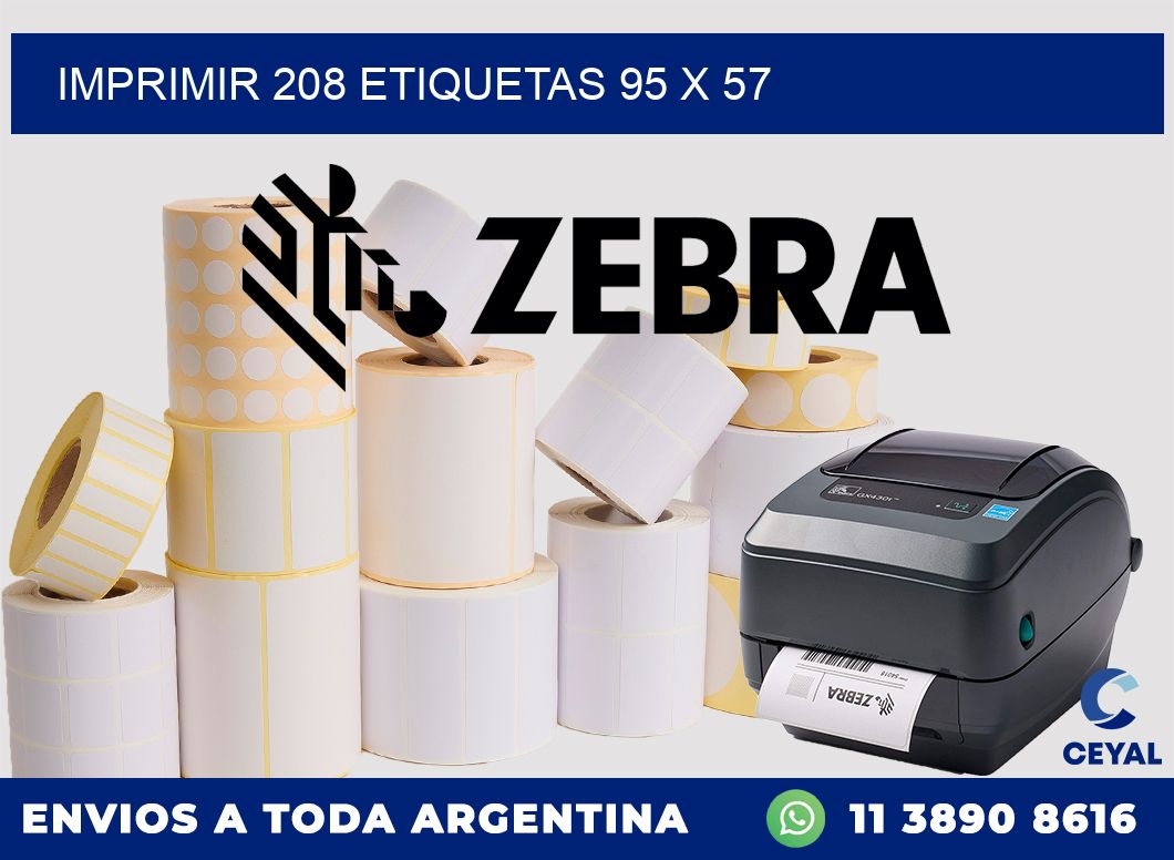 IMPRIMIR 208 ETIQUETAS 95 x 57