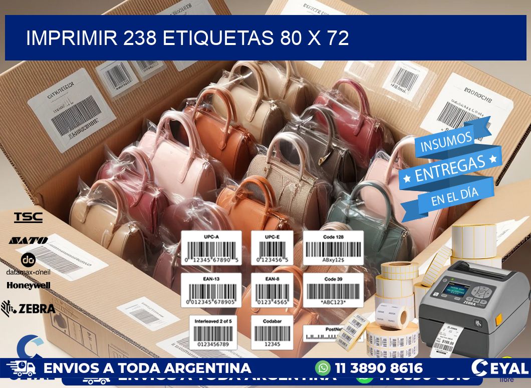 IMPRIMIR 238 ETIQUETAS 80 x 72