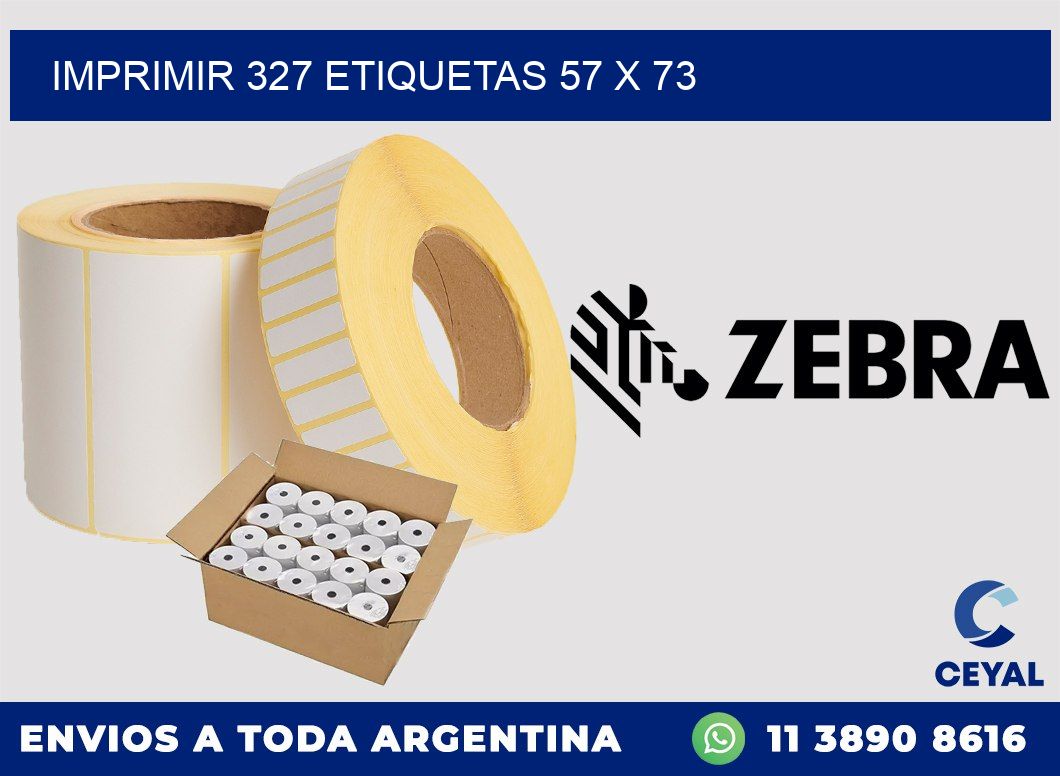 IMPRIMIR 327 ETIQUETAS 57 x 73