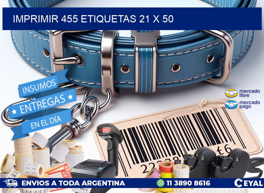 IMPRIMIR 455 ETIQUETAS 21 x 50