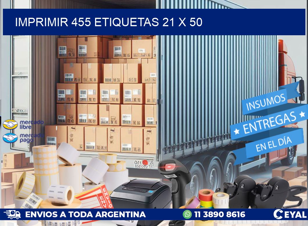 IMPRIMIR 455 ETIQUETAS 21 x 50