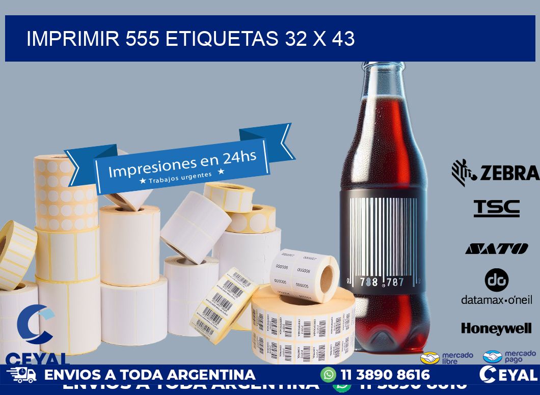 IMPRIMIR 555 ETIQUETAS 32 x 43