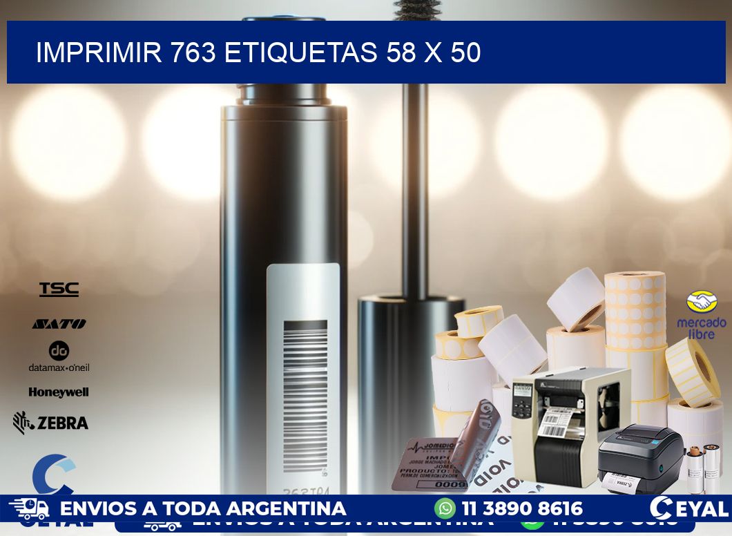 IMPRIMIR 763 ETIQUETAS 58 x 50