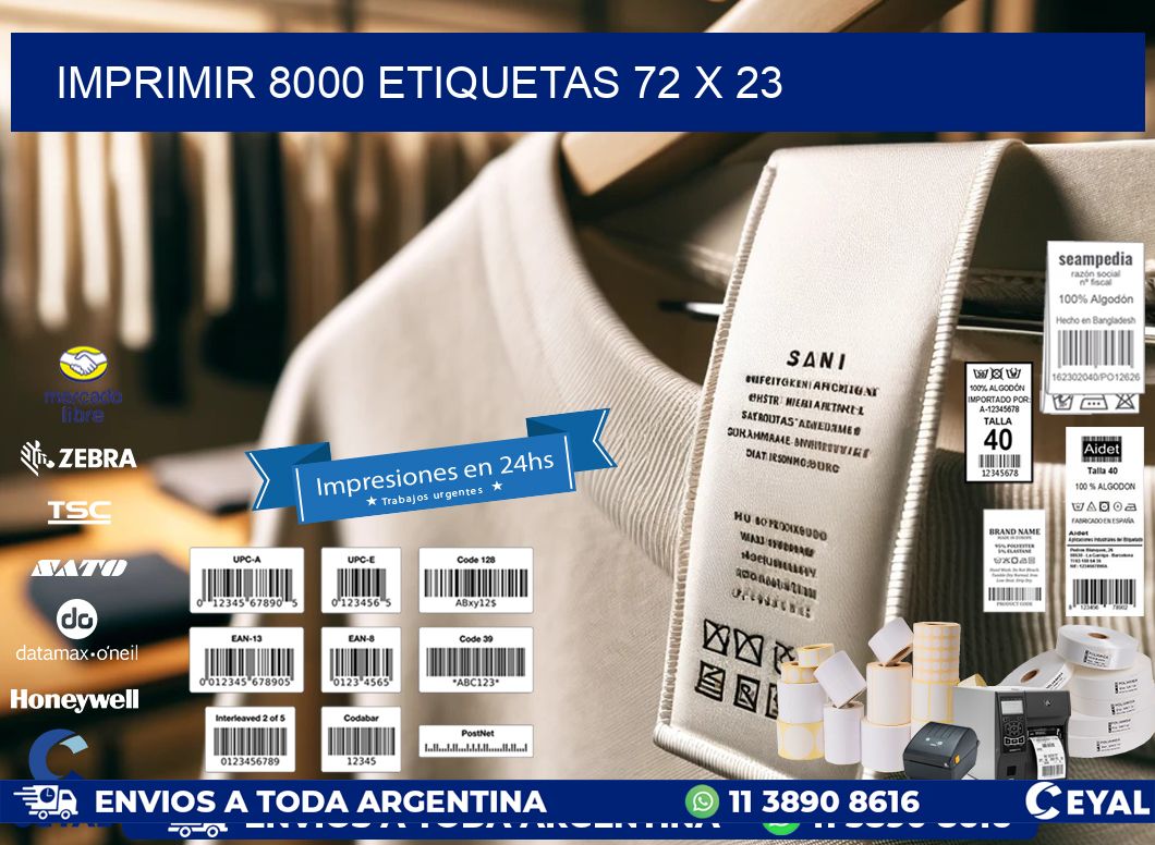 IMPRIMIR 8000 ETIQUETAS 72 x 23