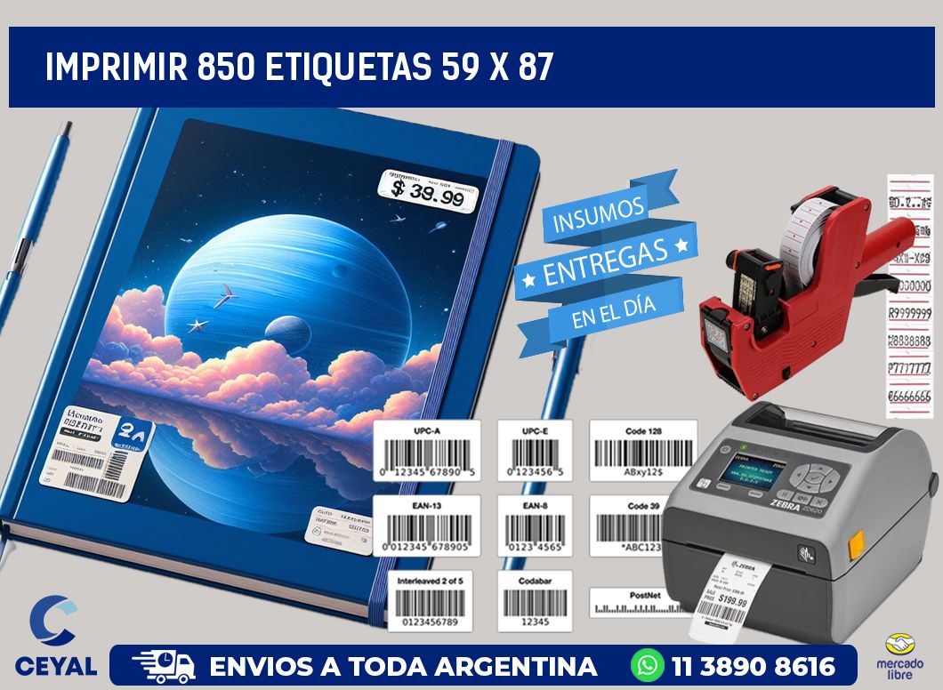 IMPRIMIR 850 ETIQUETAS 59 x 87