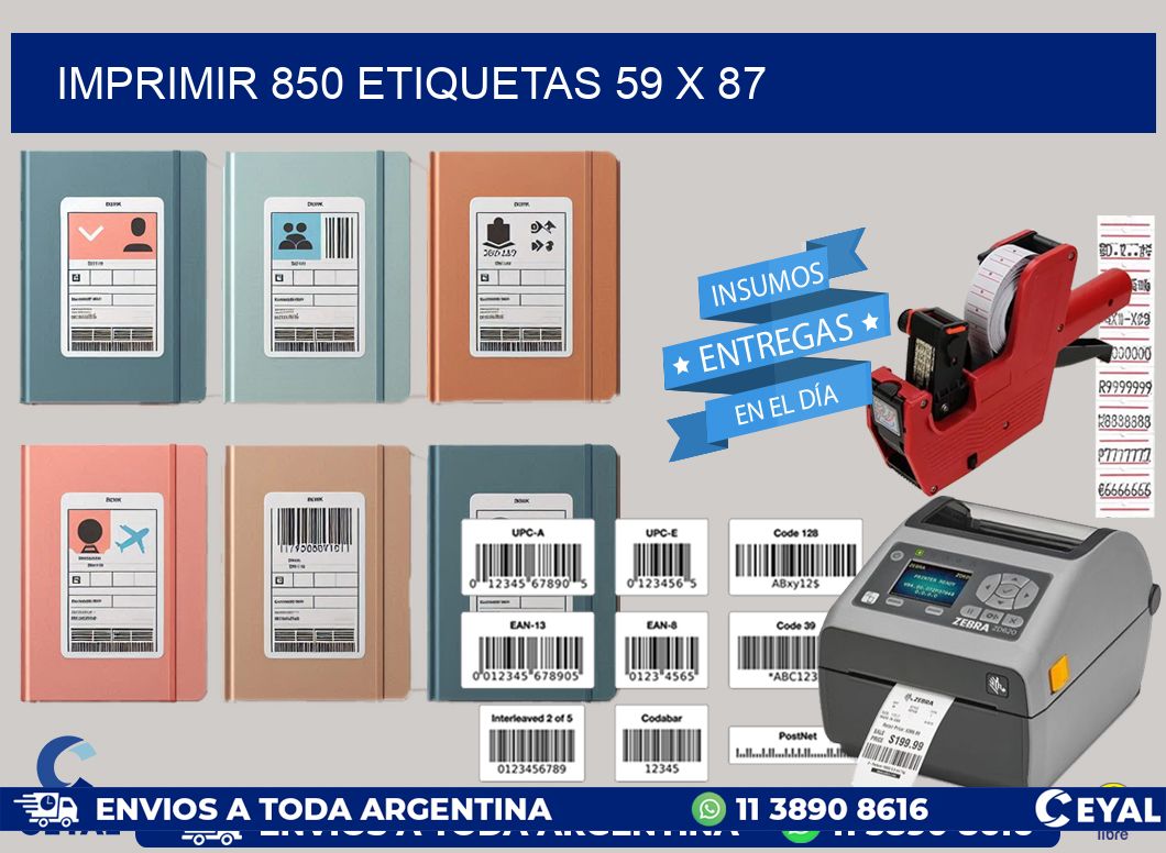 IMPRIMIR 850 ETIQUETAS 59 x 87