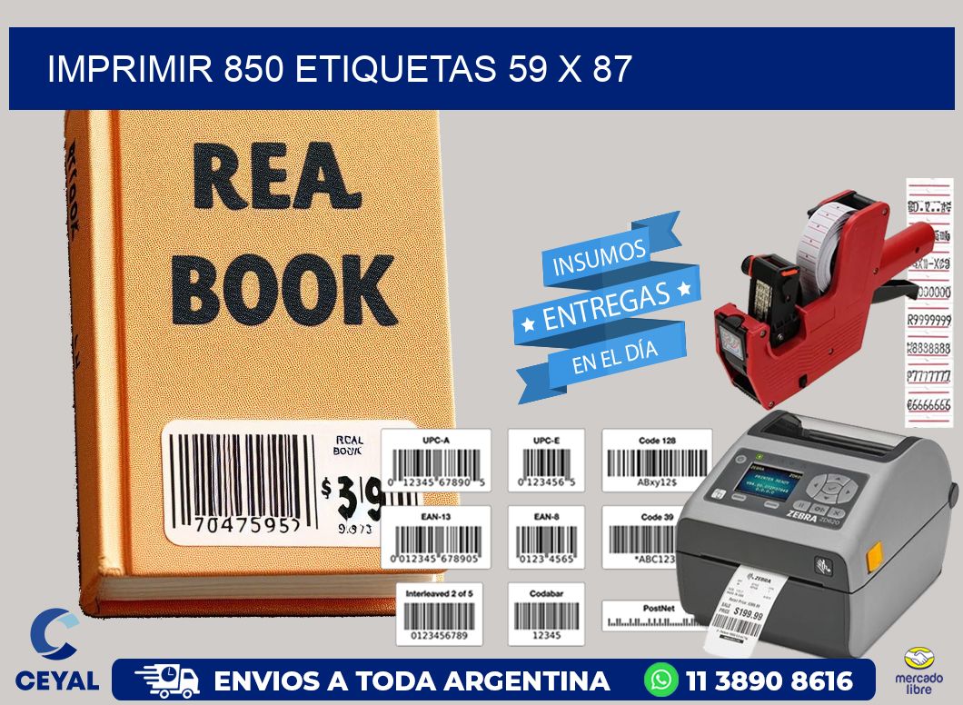 IMPRIMIR 850 ETIQUETAS 59 x 87