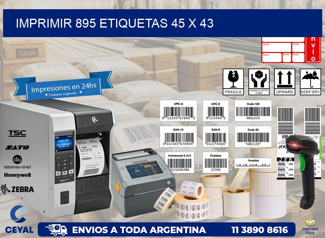 IMPRIMIR 895 ETIQUETAS 45 x 43