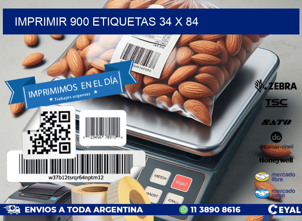 IMPRIMIR 900 ETIQUETAS 34 x 84