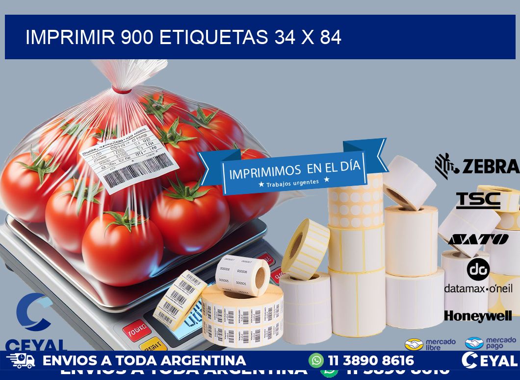 IMPRIMIR 900 ETIQUETAS 34 x 84