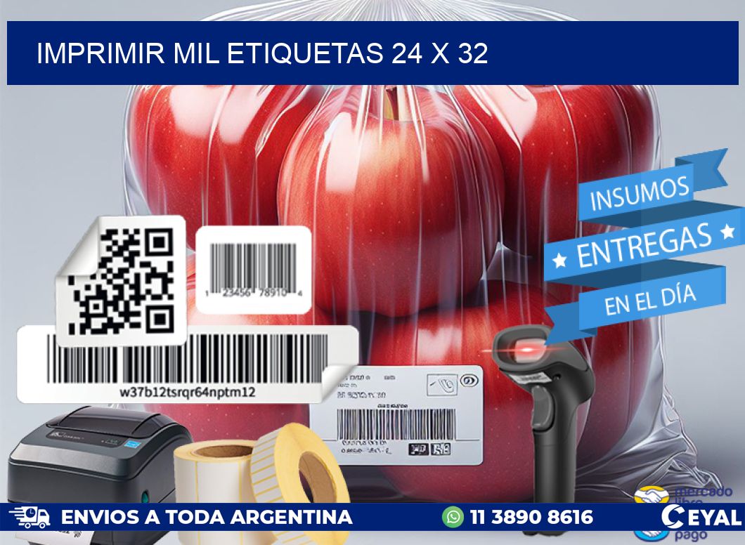 IMPRIMIR MIL ETIQUETAS 24 x 32