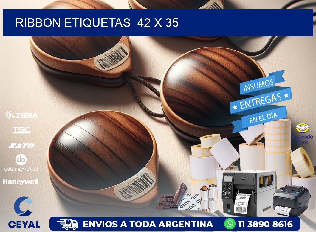 RIBBON ETIQUETAS  42 x 35