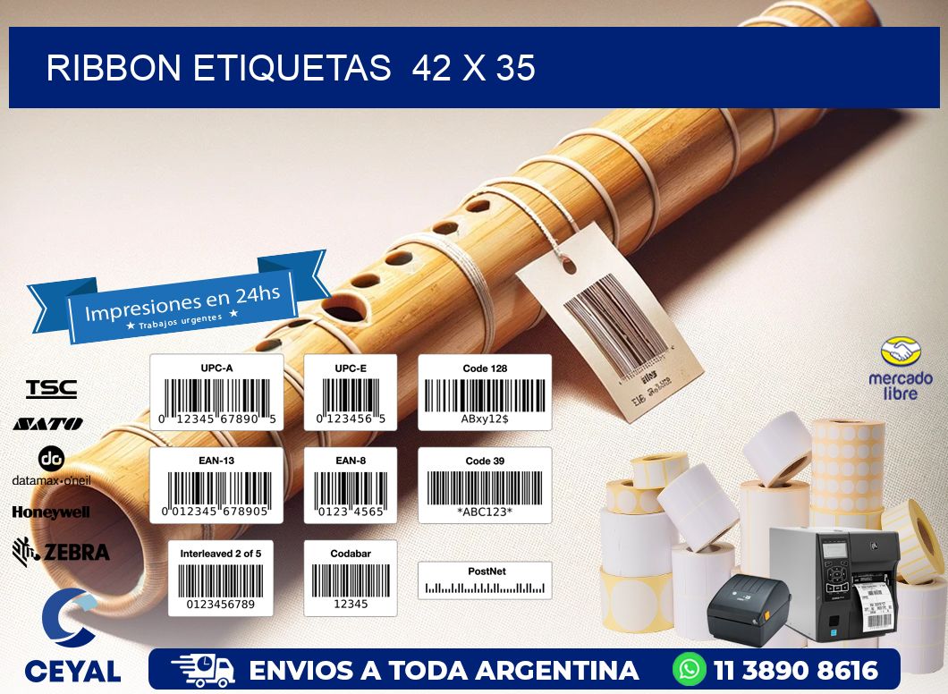 RIBBON ETIQUETAS  42 x 35