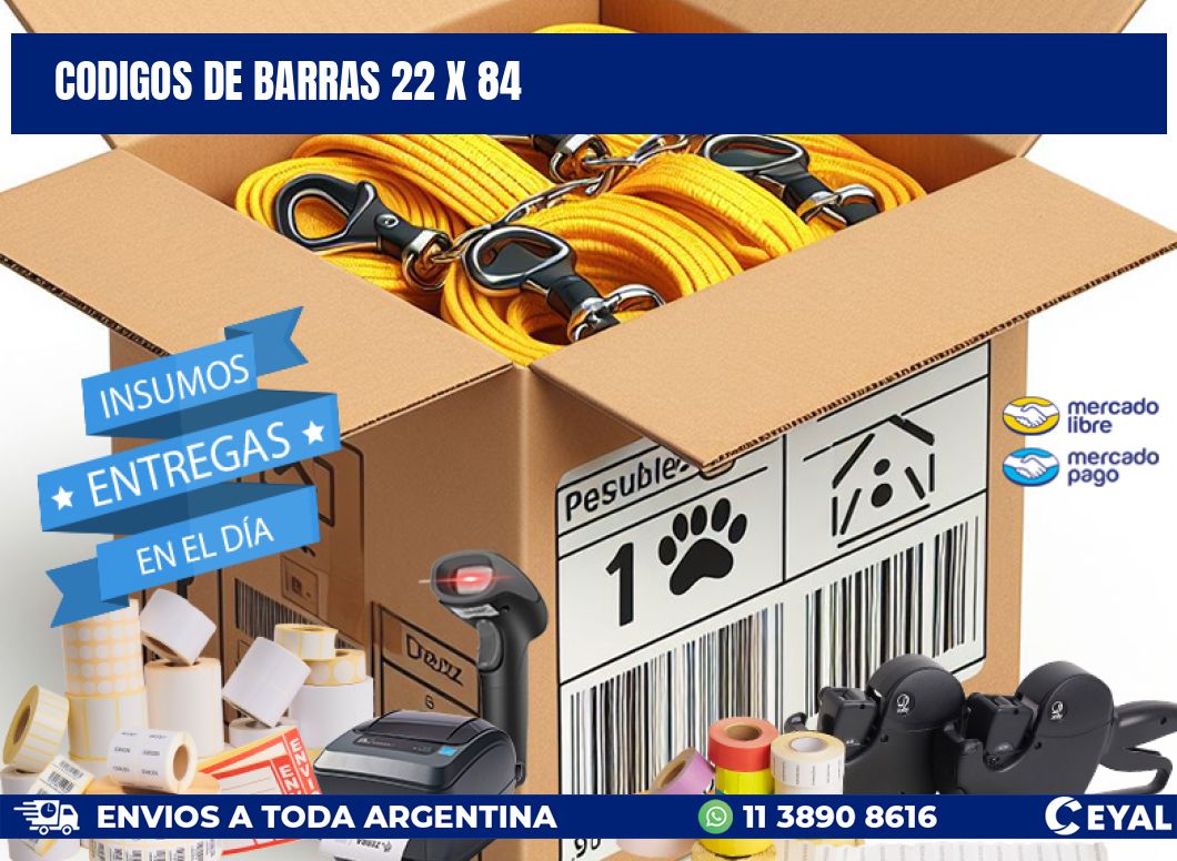 codigos de barras 22 x 84