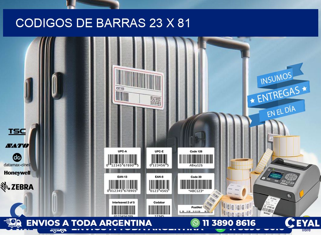 codigos de barras 23 x 81