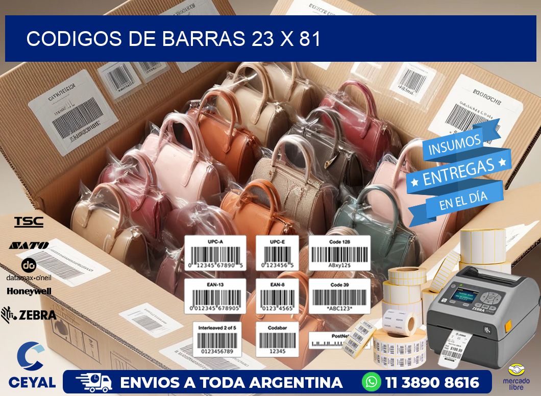 codigos de barras 23 x 81