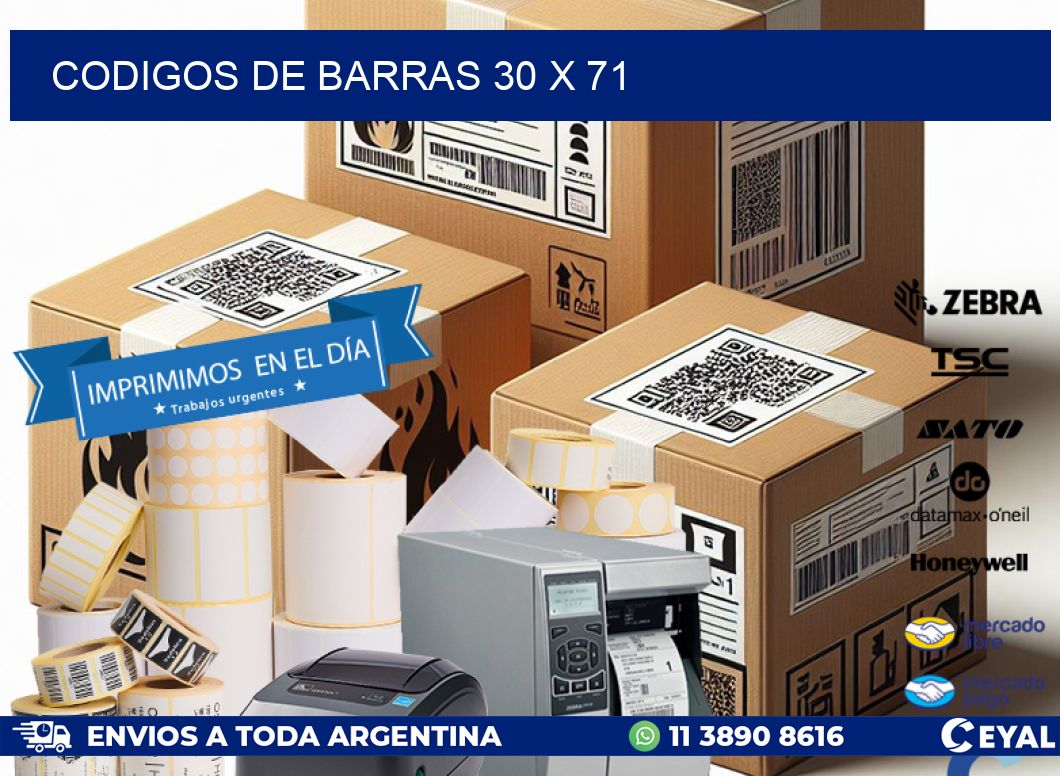 codigos de barras 30 x 71