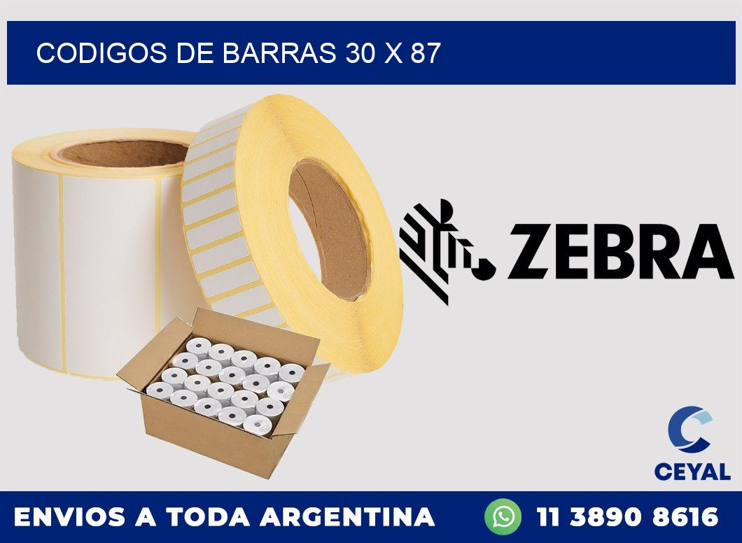 codigos de barras 30 x 87