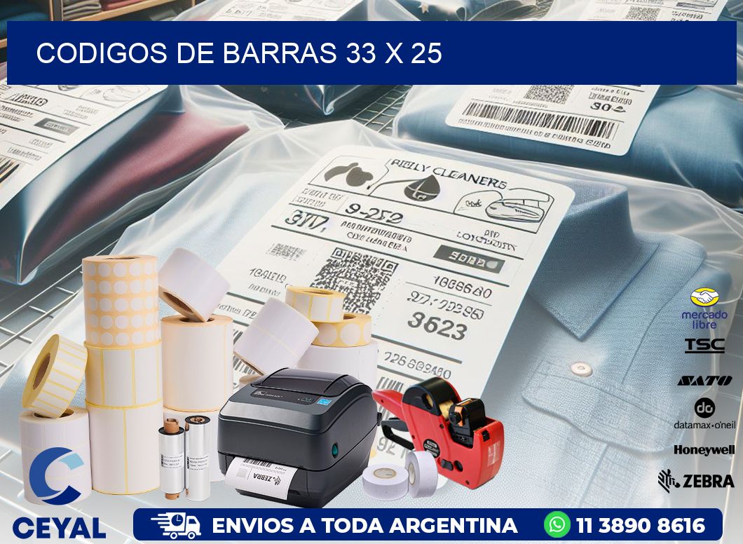 codigos de barras 33 x 25