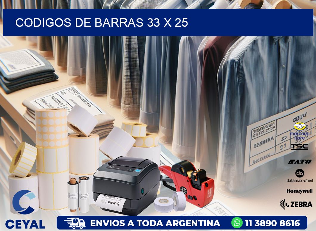 codigos de barras 33 x 25