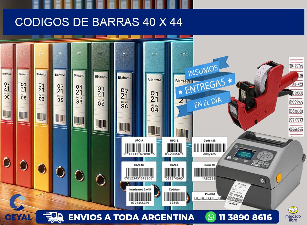 codigos de barras 40 x 44
